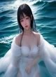 钢琴课电影海报，新西兰海滩上沉默女性与钢琴的画面，构图孤寂而有力
